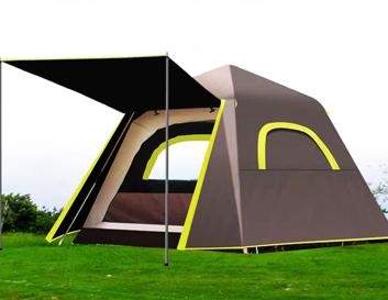 Outdoor 3-4 person rainproof camping double tent