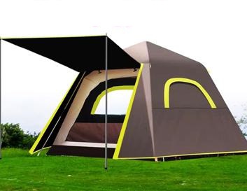 Outdoor 3-4 person rainproof camping double tent 