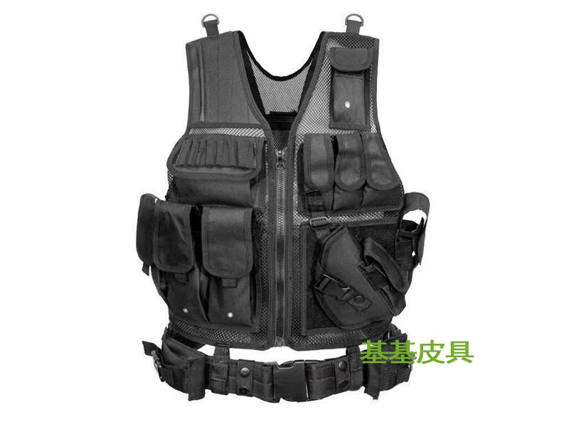 Tactical vest with mesh and perforated design for breathability, wear resistance, outdoor training, duty, and protective gear 