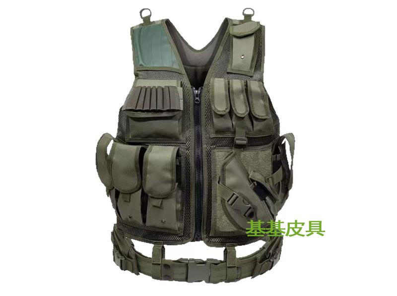 Tactical vest with mesh and perforated design for breathability, wear resistance, outdoor training, duty, and protective gear 